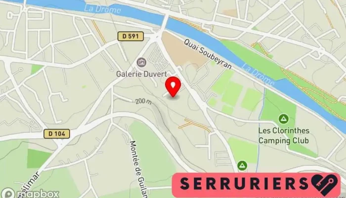 Abacome Serrurier Vitrier Menuisier Carte - Crest