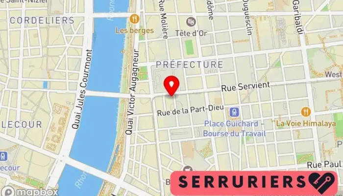 Aps Artisan Serrurier Lyon -  Carte - Lyon