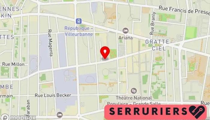 Chevalier Freres   Serrurier Villeurbanne Carte - Villeurbanne