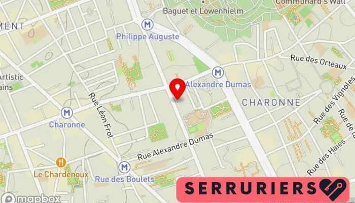 Clevys -    Serrurier Paris 11 Carte - Paris