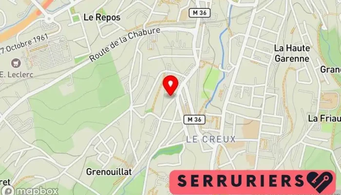 Depan Serrure Vitrerie 42 Carte - Saint-chamond
