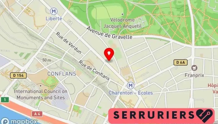 carte de Héraclès serrurier Magasin, Serrurier à Charenton-le-Pont