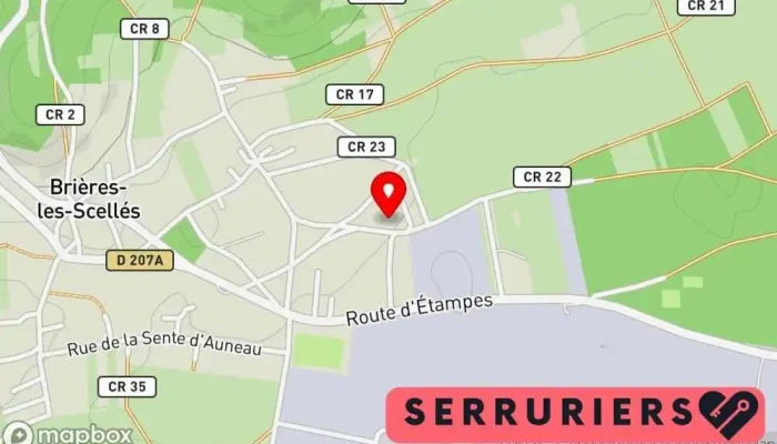 carte de JG ESPACE SERRURIER / VITRIER 91 ETAMPES Serrurier, Service de serrurerie d'urgence, Vitrier à Brières-les-Scellés
