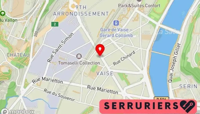 Lyonnaise De La Serrurerie -  Carte - Lyon