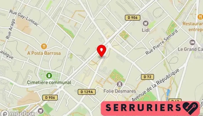 carte de MISTER CORDO Cordonnerie - Serrurerie Multiservices Cordonnier, Service de serrurerie d'urgence à Châtillon