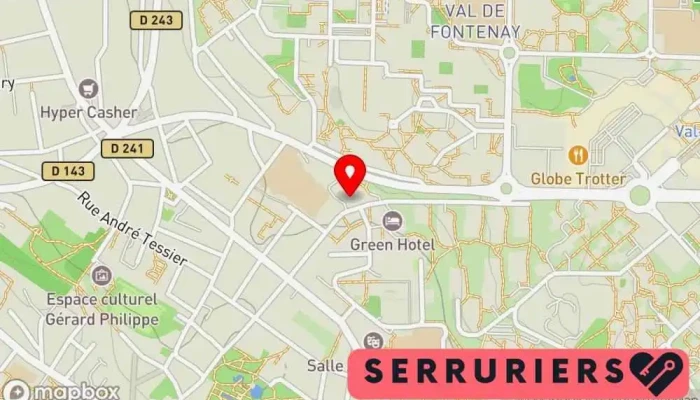 carte de Open Serrurerie Serrurier, Vitrier à Fontenay-sous-Bois