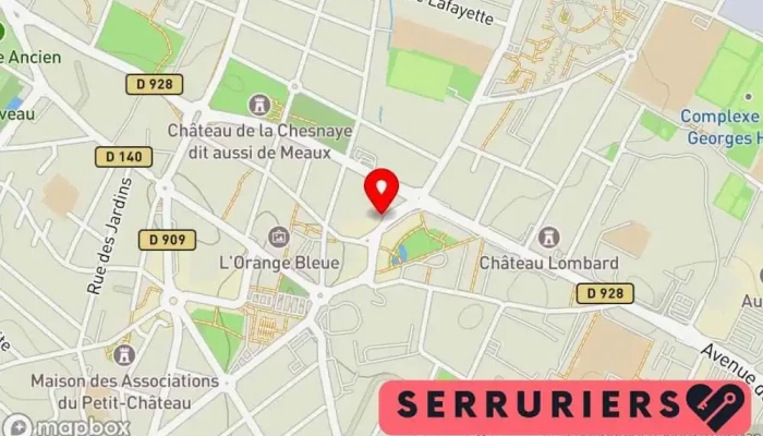 carte de Point Fort Fichet - A LA FORTERESSE Serrurier, Magasin de portes, Fournisseur de portes, Service de serrurerie d'urgence à Eaubonne