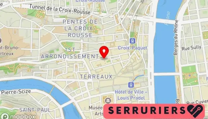 Sd Serrurier 1er -  Carte - Lyon