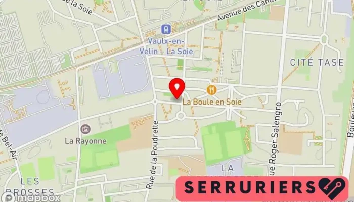Serrurerie Barul Vaulx En Velin Villeurbanne Decines Charpieu Verriere Sur Mesure Lyon Carte - Villeurbanne