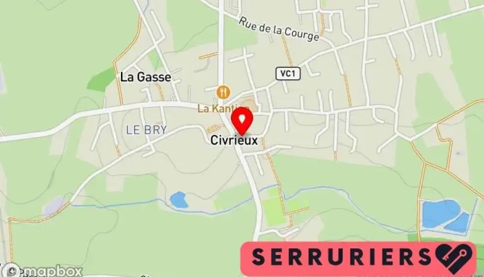 Serrurerie Metallerie Gagneux Carte - Civrieux