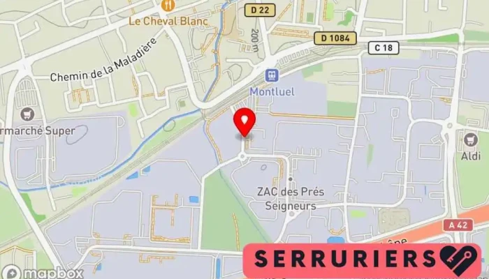 Serrurier Beynost -    Serrurier Montluistes Carte - Montluel
