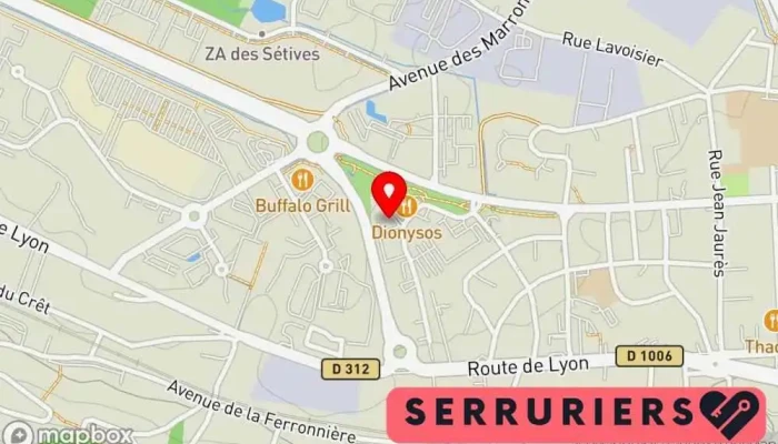 Serrurier Bourgoin Jallieu -  Carte - Bourgoin-jallieu