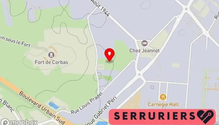 Serrurier Corbas 69 -  Carte - Corbas