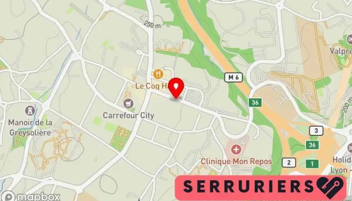 Serrurier Ecully Sedpn -  Carte - Écully