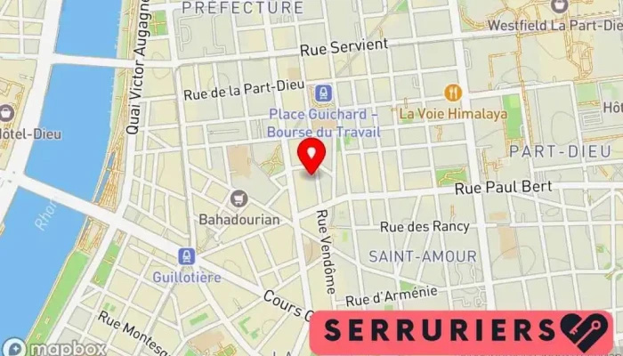 Serrurier Lyon Rhone Slr   Serrurier Lyon Urgence Depannage Carte - Lyon