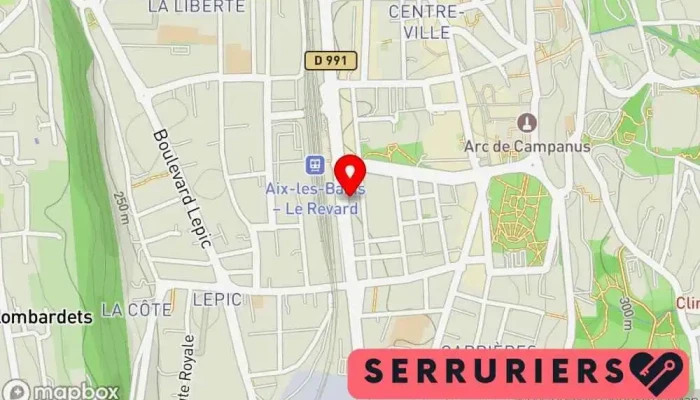Serrurier Urgence -  Carte - Aix-les-bains